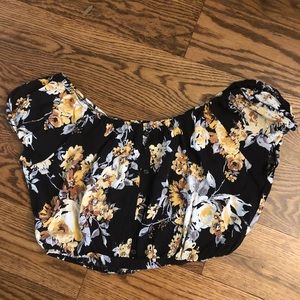 AMBIANCE APPAREL  off the shoulder crop top